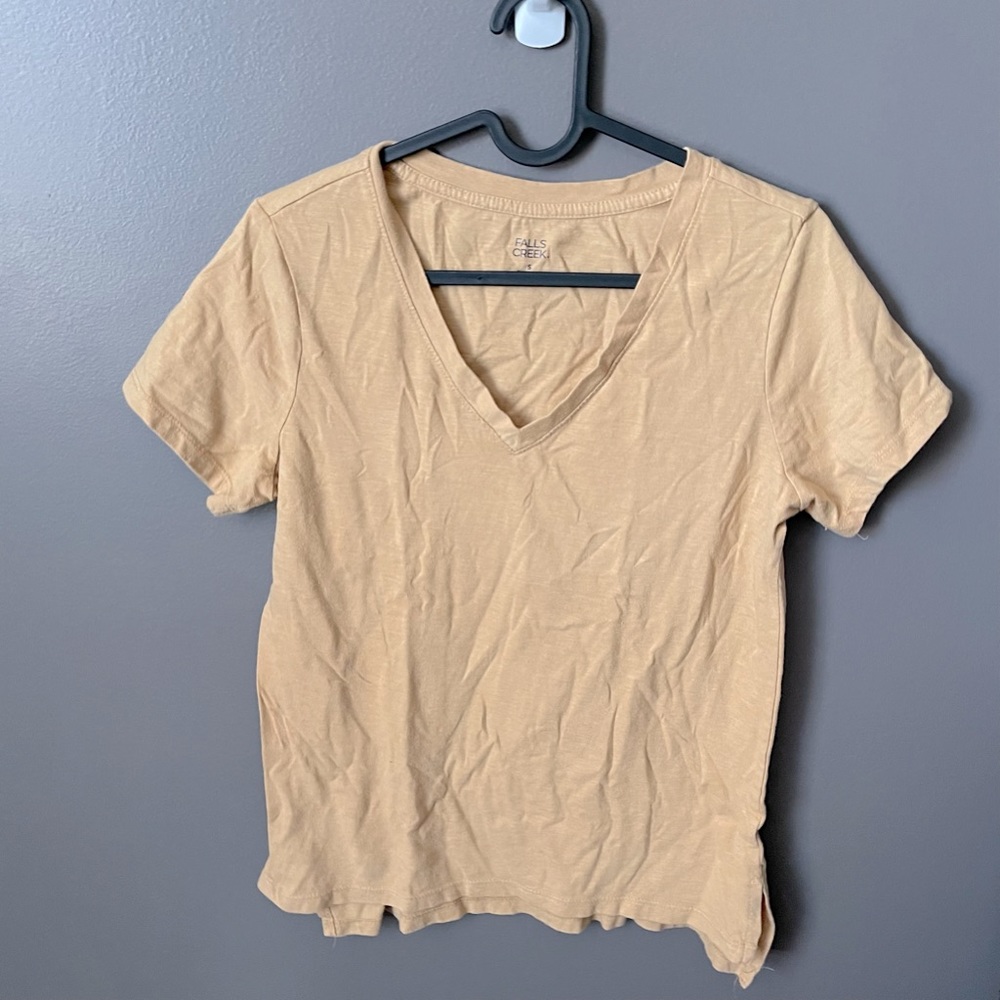 BOGO FREE!! Falls creek yellow short sleeve top